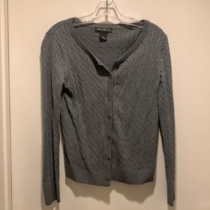 Gray Eddie Bauer cardigan. Size M